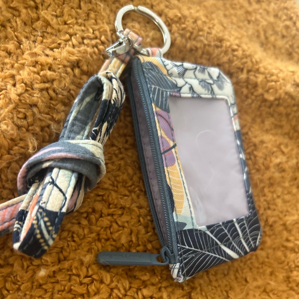 NEW Palm floral Vera Bradley breakaway lanyard with ID holder